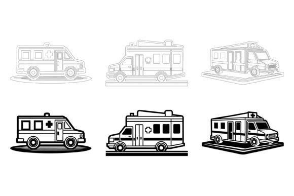 Ambulance Car Illustrations: Versatile Designs for Every Project