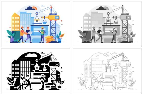 Building Construction Visual Communication: Transforming Projects with Professional Ai EPS Illustrations