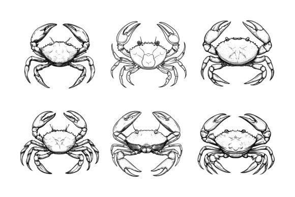 Sea Crab Silhouette Designs That Elevate Visual Projects