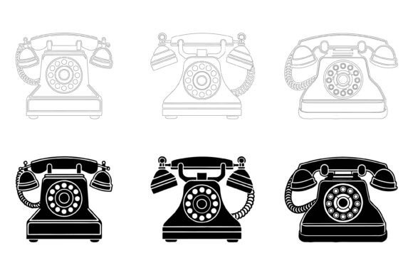 Set of Telephone Icons for Modern Designers and Businesses