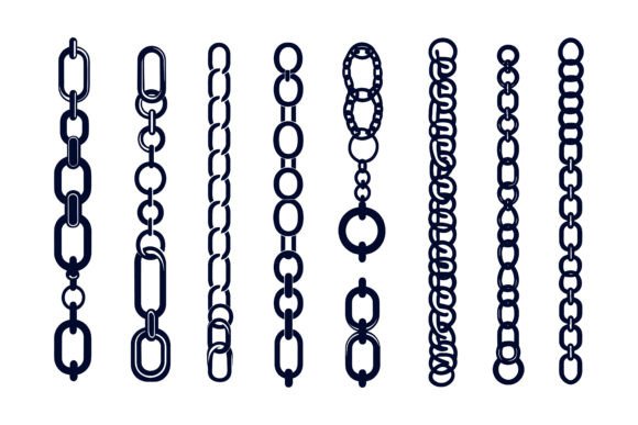 Steel Chain Realistic Set: Realistic Vector Illustration Explained