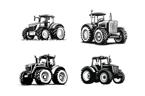 Tractor Isolated on White Background