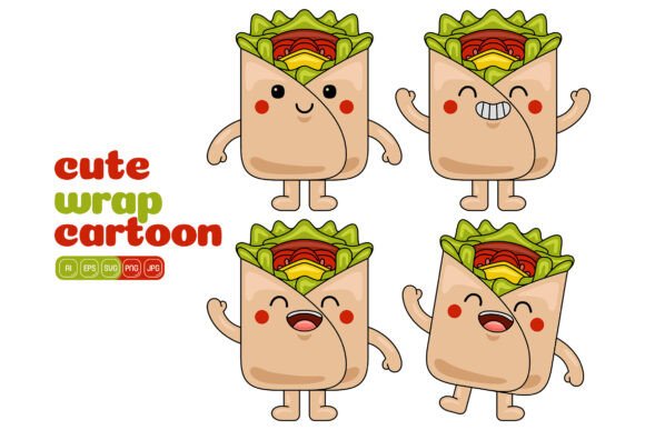 Unlock Playful Branding with Cute Wrap Mascot Vector Pack 03