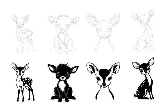 Vector Image of a Deer in Line Art: Where Precision Meets Creative Freedom